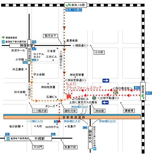ちよだプラットドームスクエア地図